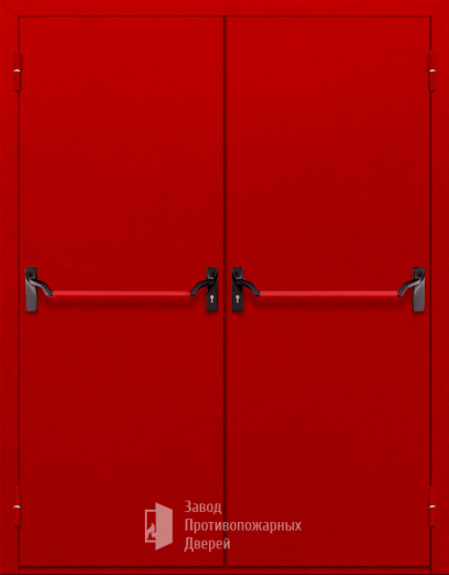 Фото двери «Двупольная глухая с антипаникой (красная)» в Долгопрудному