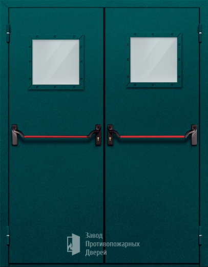Фото двери «Двупольная со стеклом и антипаникой №56» в Долгопрудному