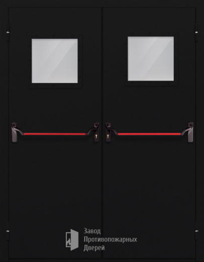 Фото двери «Двупольная со стеклом и антипаникой №54» в Долгопрудному