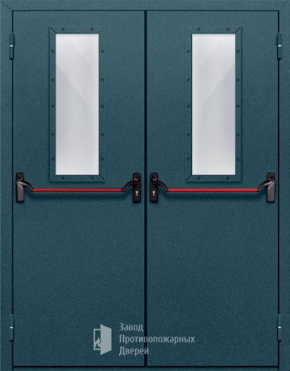 Фото двери «Двупольная со стеклом и антипаникой №67» в Долгопрудному