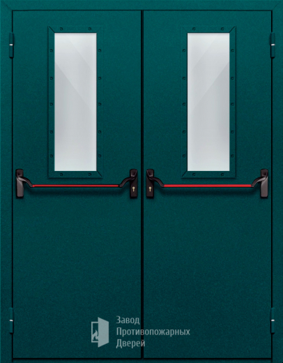 Фото двери «Двупольная со стеклом и антипаникой №66» в Долгопрудному