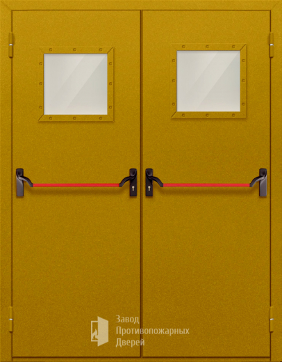 Фото двери «Двупольная со стеклом и антипаникой №55» в Долгопрудному