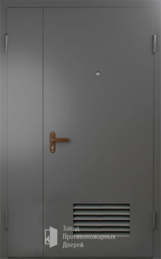 Фото двери «Техническая дверь №7 полуторная с вентиляционной решеткой» в Долгопрудному