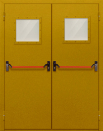 Фото двери «Двупольная со стеклом и антипаникой №55» в Долгопрудному