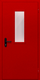 Фото двери «Однопольная со стеклом (красная)» в Долгопрудному