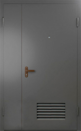 Фото двери «Техническая дверь №7 полуторная с вентиляционной решеткой» в Долгопрудному