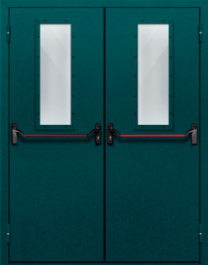 Фото двери «Двупольная со стеклом и антипаникой №66» в Долгопрудному