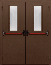 Фото двери «Двупольная со стеклом и антипаникой №68» в Долгопрудному