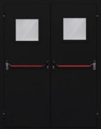 Фото двери «Двупольная со стеклом и антипаникой №54» в Долгопрудному