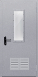 Фото двери «Однопольная со стеклом и решеткой» в Долгопрудному
