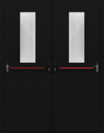 Фото двери «Двупольная со стеклом и антипаникой №64» в Долгопрудному
