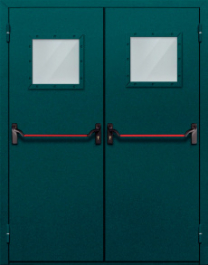 Фото двери «Двупольная со стеклом и антипаникой №56» в Долгопрудному