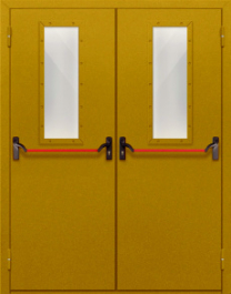 Фото двери «Двупольная со стеклом и антипаникой №65» в Долгопрудному