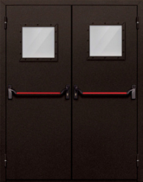 Фото двери «Двупольная со стеклом и антипаникой №510» в Долгопрудному